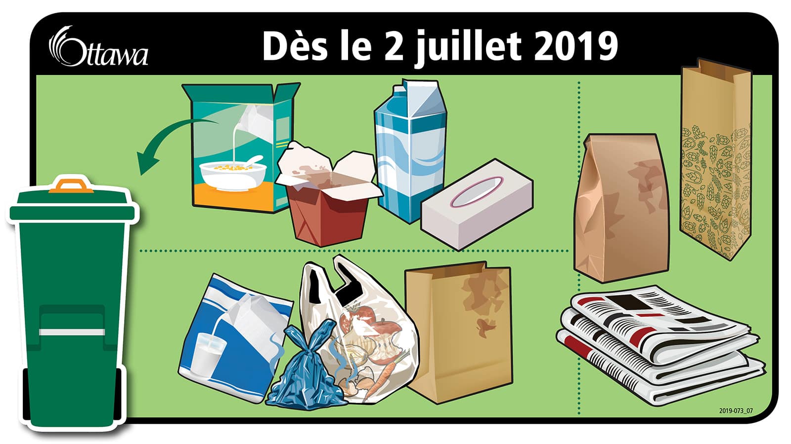 Le recyclage au bac vert est maintenant plus facile et propre grâce au papier et au plastique