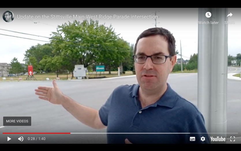UPDATE: Improving safety at the Stittsville Main-West Ridge-Parade intersection