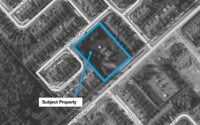 Construction info for the Landric Homes development at 1869 Maple Grove