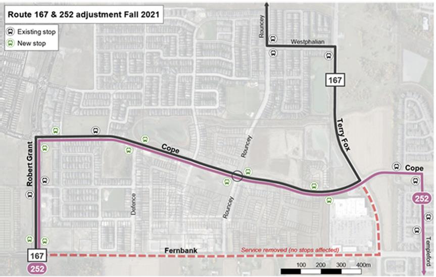 Route changes and improved bus stops this fall