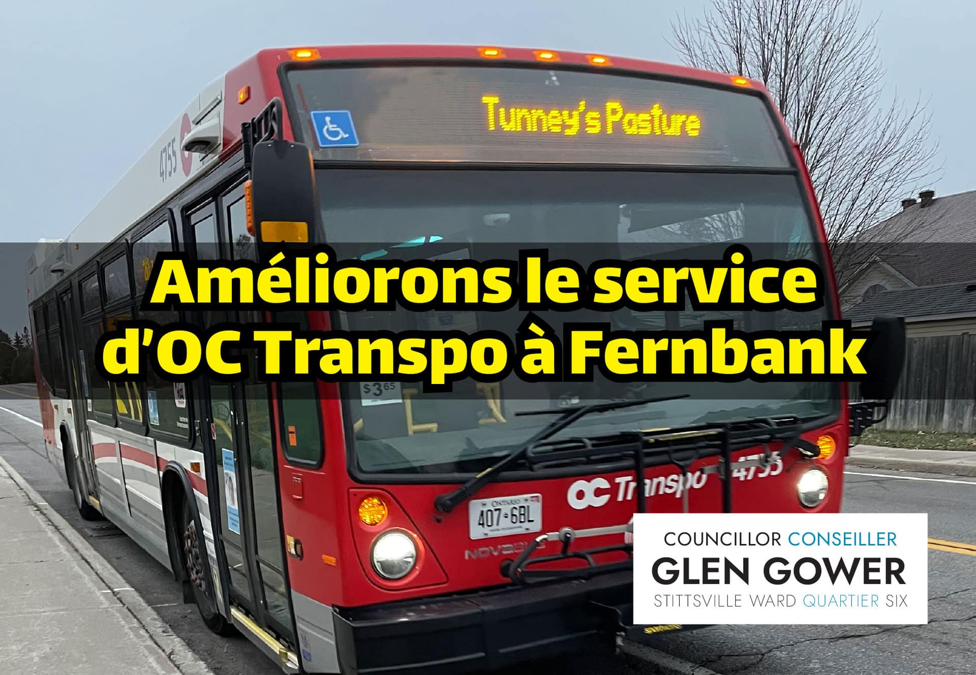 Améliorons le service d’OC Transpo à Fernbank