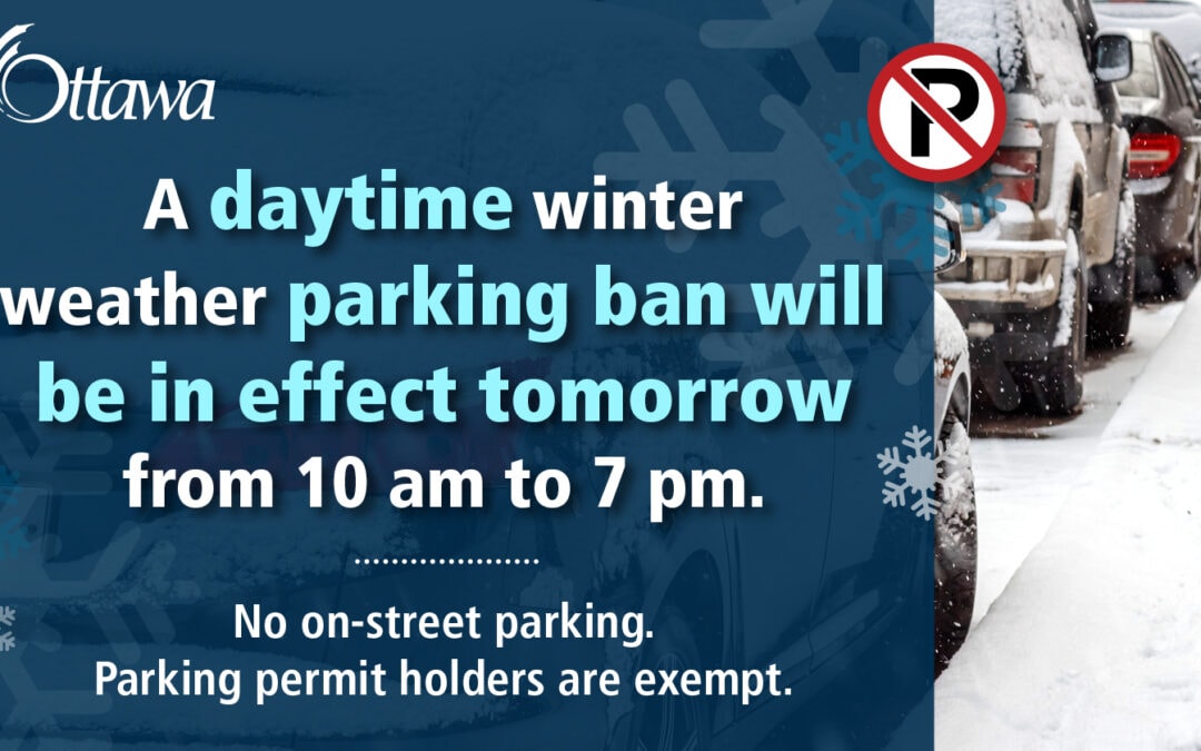 Special advisory: daytime winter weather parking ban in effect on Friday, January 13 from 10 am to 7 pm