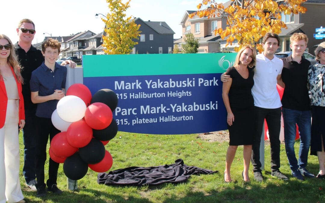 Official naming ceremony at Mark Yakabuski Park