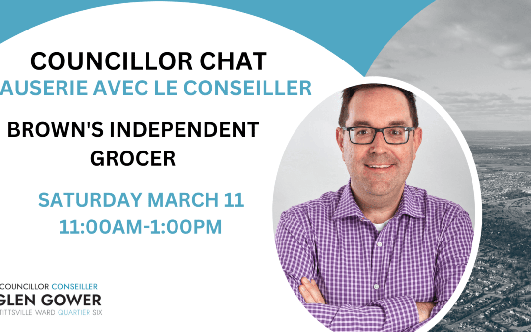March 11: Councillor Chat
