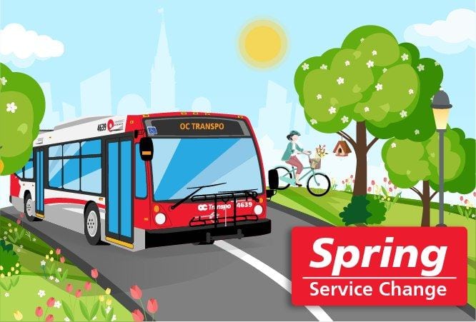 OC Transpo spring service begins Sunday, April 23