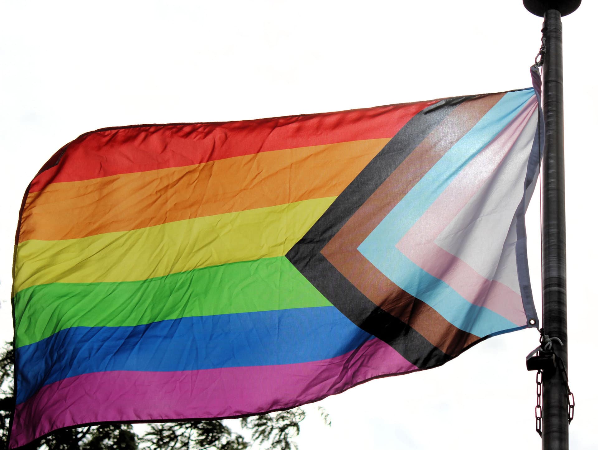 The Pride flag - Pride Week Flag Raising Ceremony on August 21, 2023