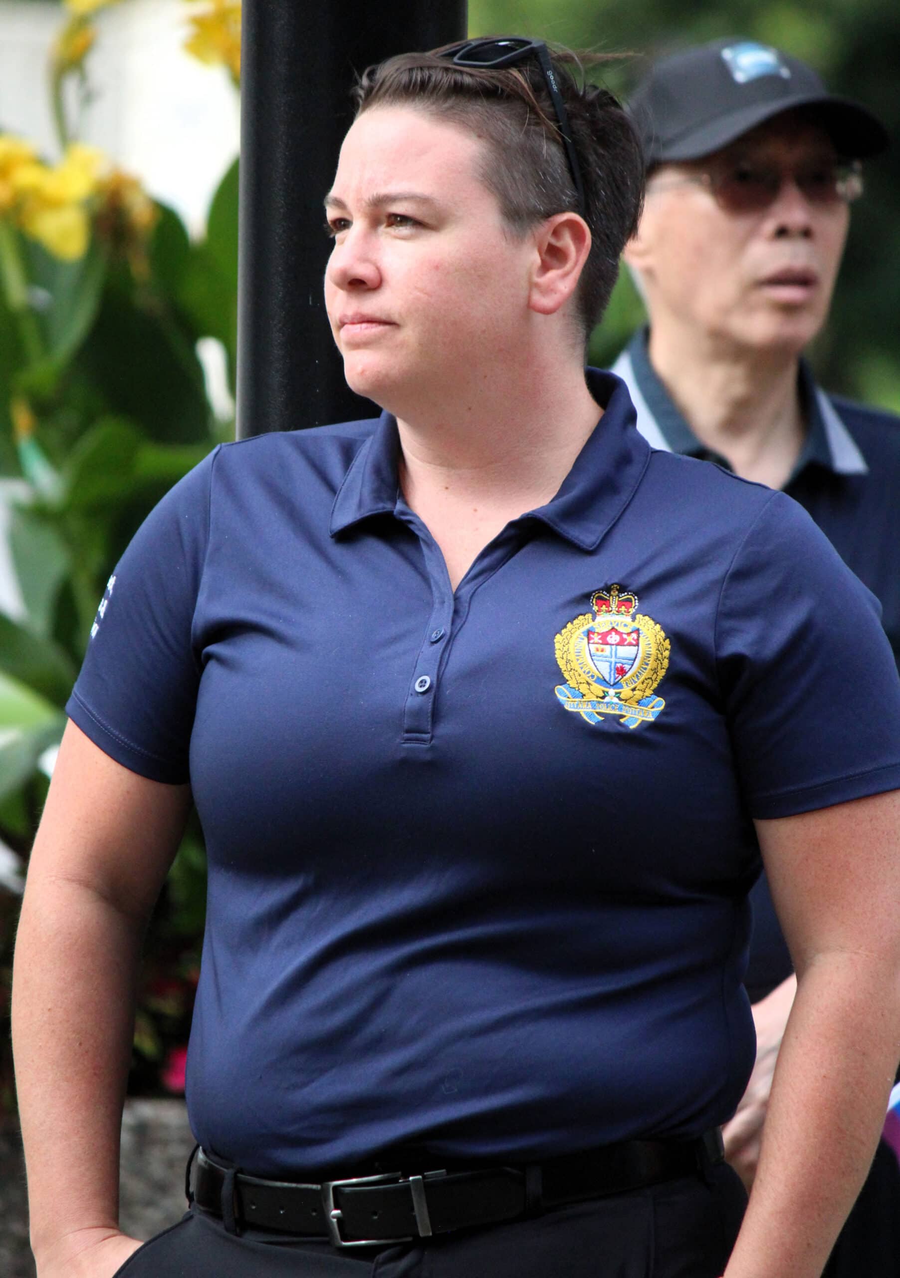 Amanda Williams from the Ottawa Police at the Pride Week Flag Raising Ceremony on August 21, 2023