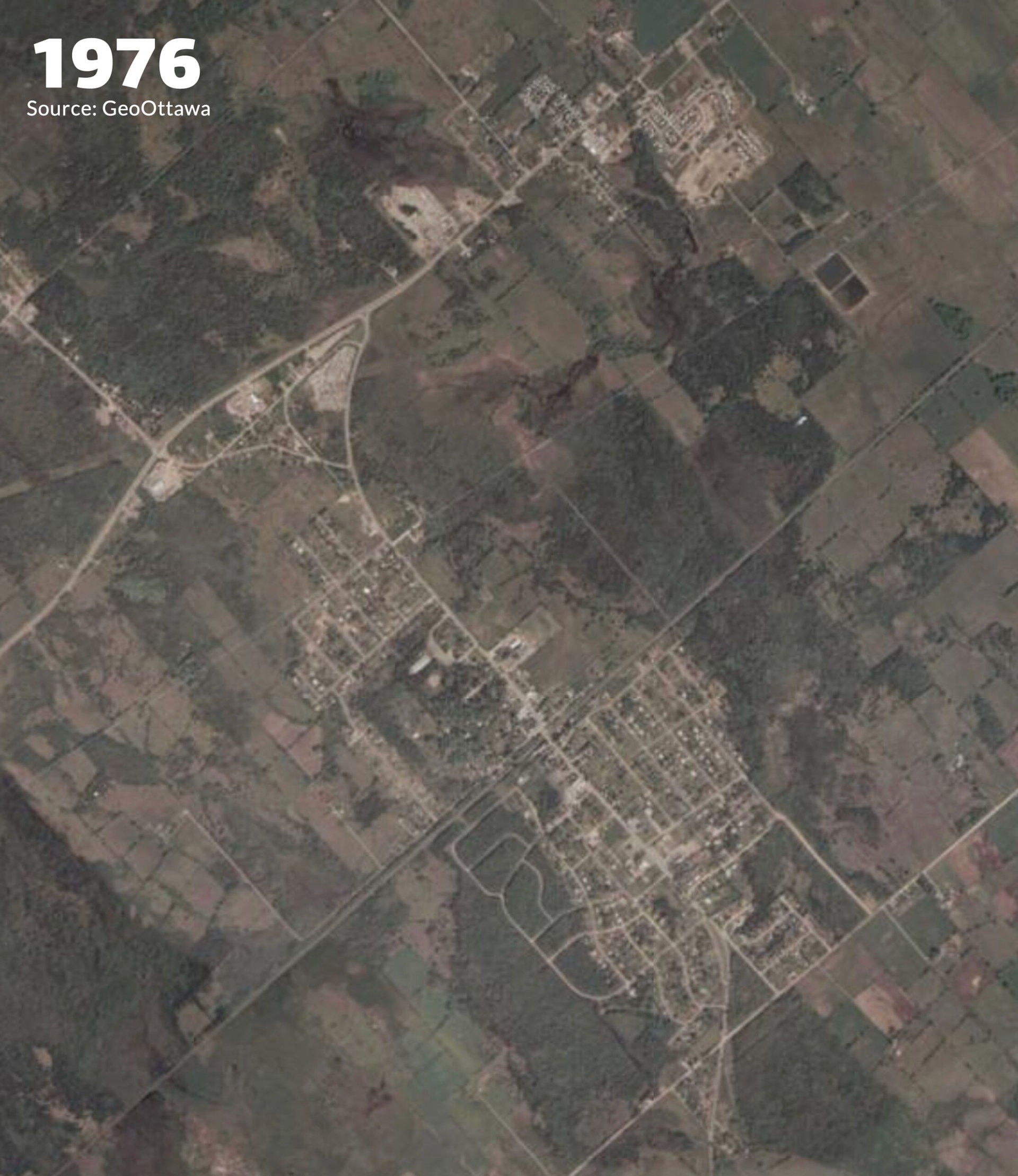 Stittsville aerial map, 1976