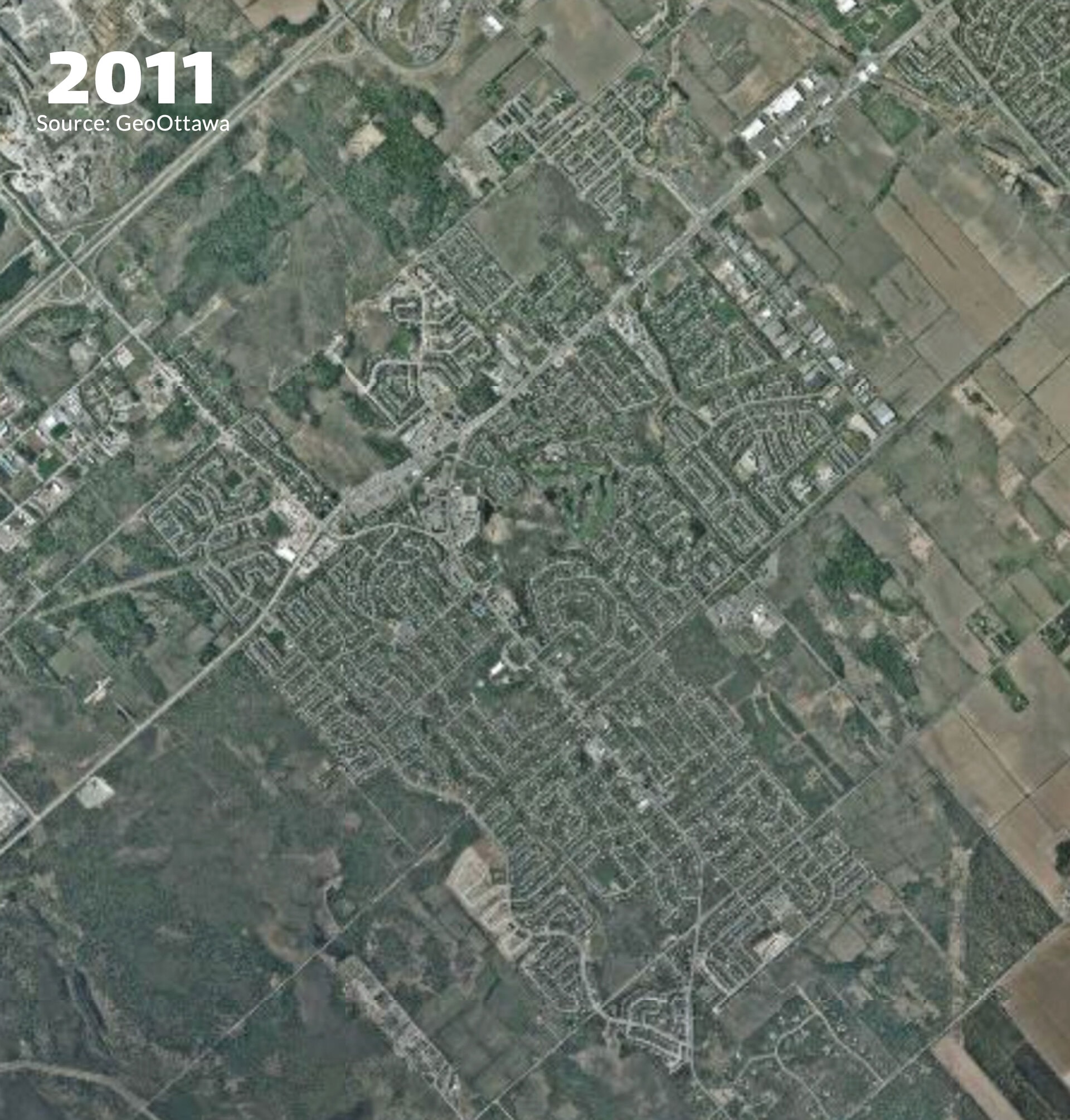 Stittsville aerial map, 2011