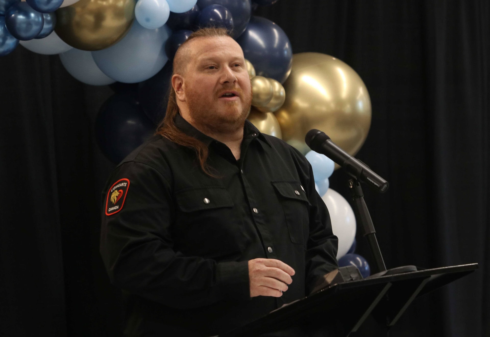 Guest speaker Travis Blackmore from Lionhearts Inc.