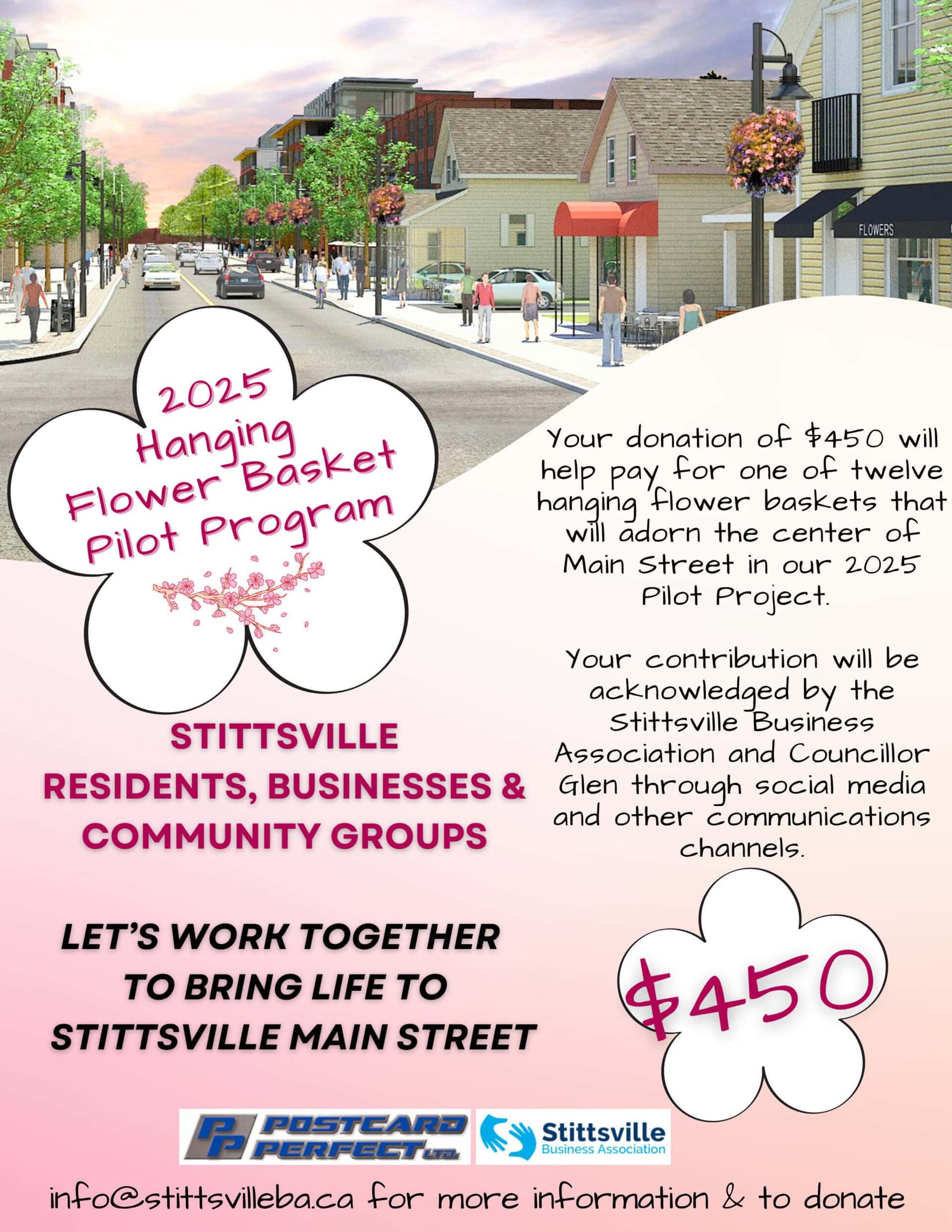 Adopt a flower pot flyer