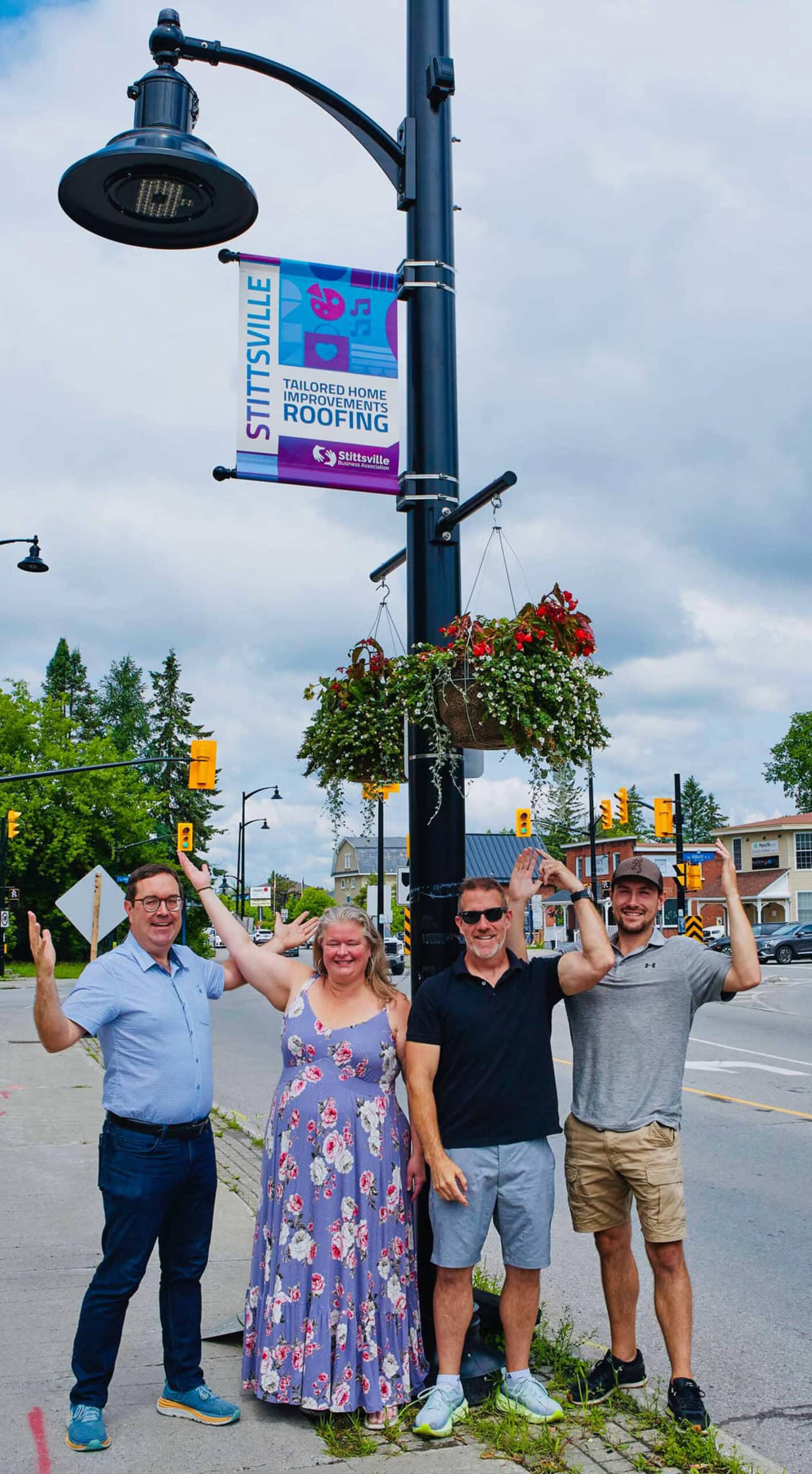 Councillor Glen and members of the SBA on Stittsville Main Street, July 2025