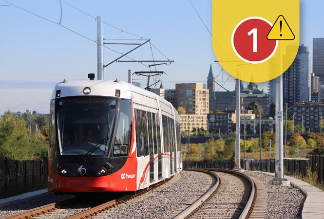 O-Train Line 1 service adjustments planned for August 16, 17, and 31